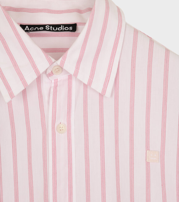 Acne Studios - L/S Striped Shirt Pink/White