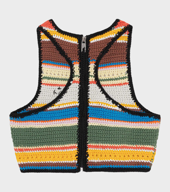 Ganni - Crochet Bikini Top Beach Stripe 