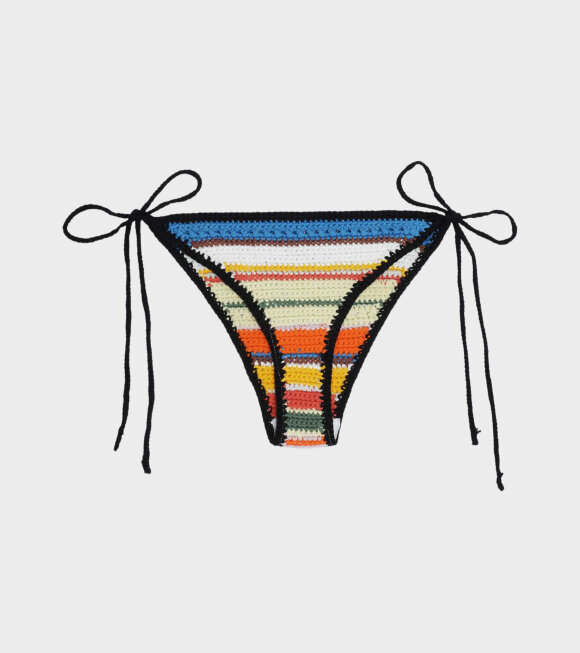 Ganni - Crochet Bikini Bottom Beach Stripe