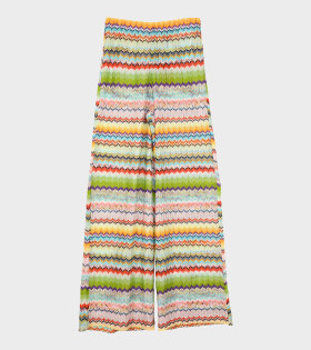 See Through Zig Zag Trousers Multicolor