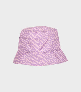 Nylon Logo Bucket Hat Purple