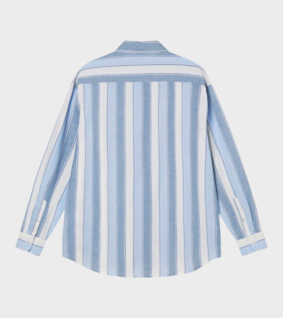 Stüssy - Wide Striped Shirt Blue Stripe