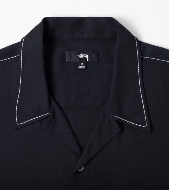 Stüssy - Contrast Pick Stitched Shirt Black