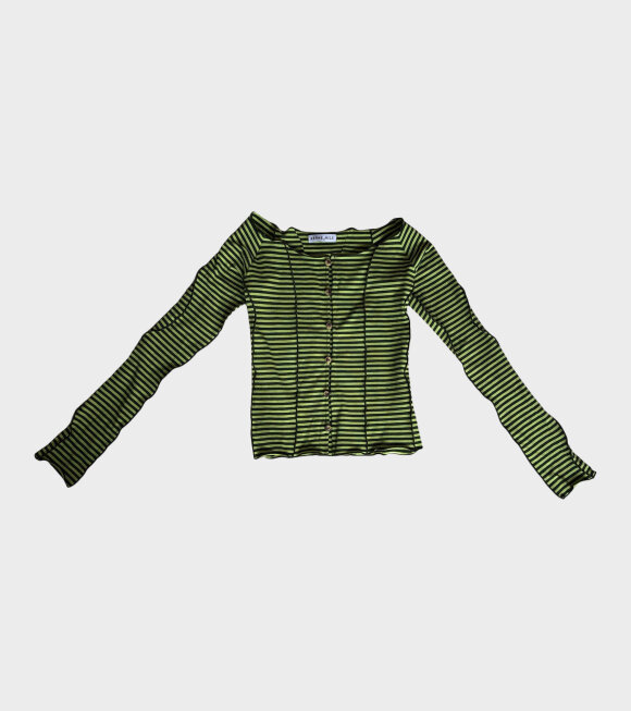 KerneMilk - Spring Cardigan Mime Green Stripes