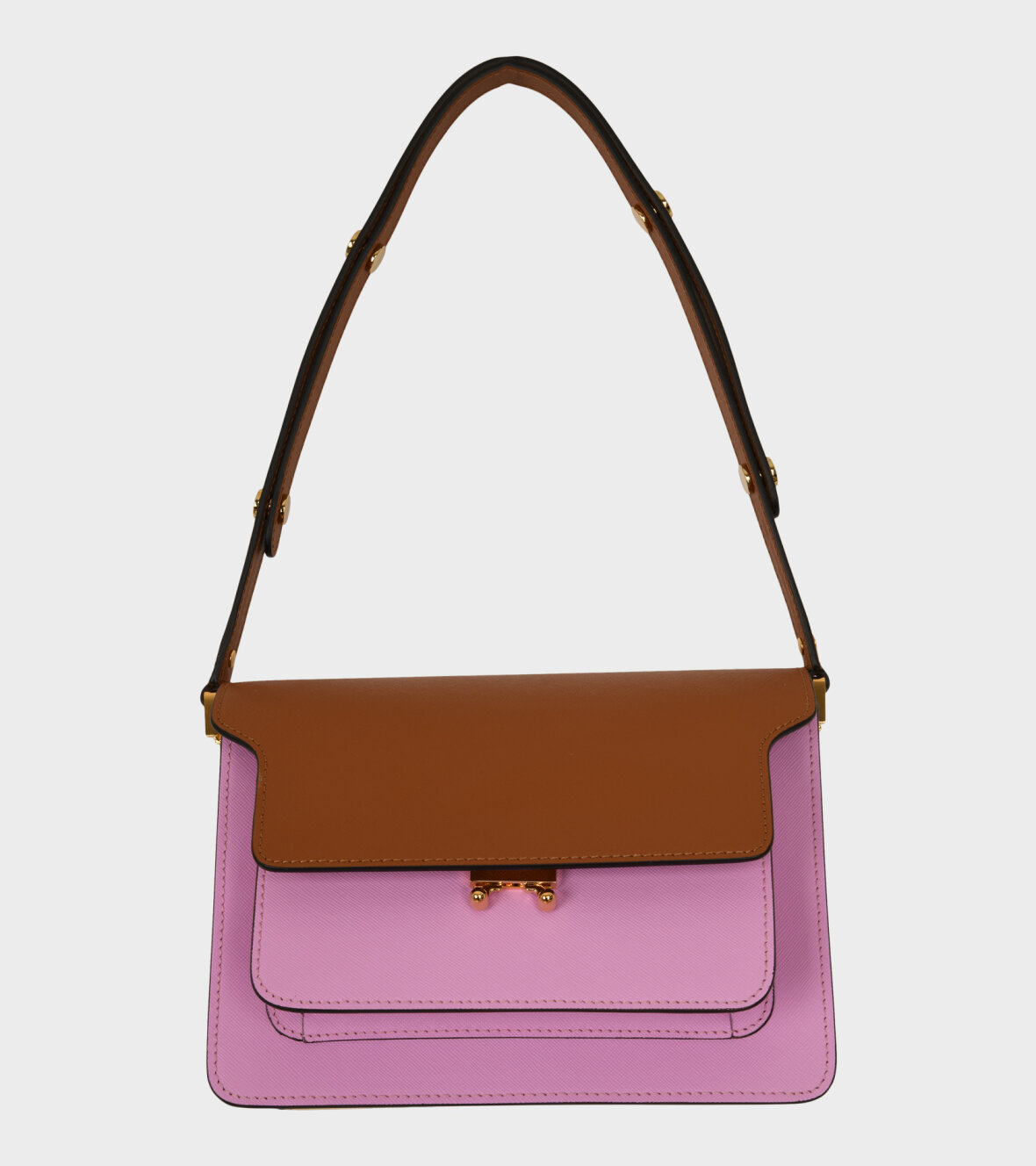 Pink & Off-White Medium Trunk Bag