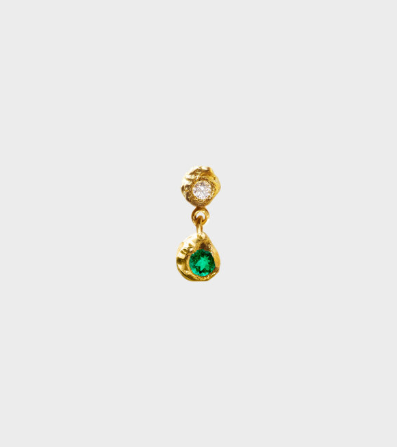 Elhanati - Esmeralda 0.15ct Solitaire Emerald Earring Gold
