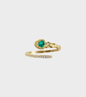 Edith 0.20ct Solitaire Emerald Ring Gold