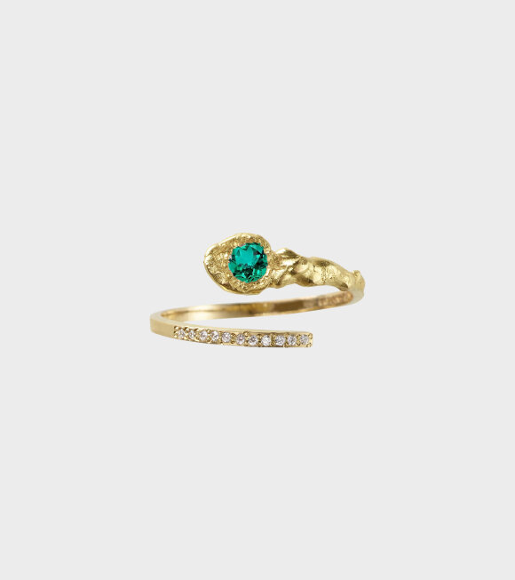 Elhanati - Edith 0.20ct Solitaire Emerald Ring Gold