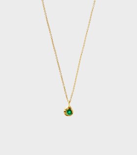 Evie 0.10 Solitaire Emerald Necklace Gold