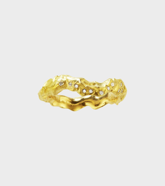 Elhanati - Rock Petite 0,01ct Diamond Band Ring Gold