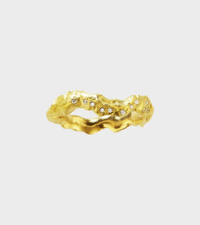 Rock Petite 0,01ct Diamond Band Ring Gold