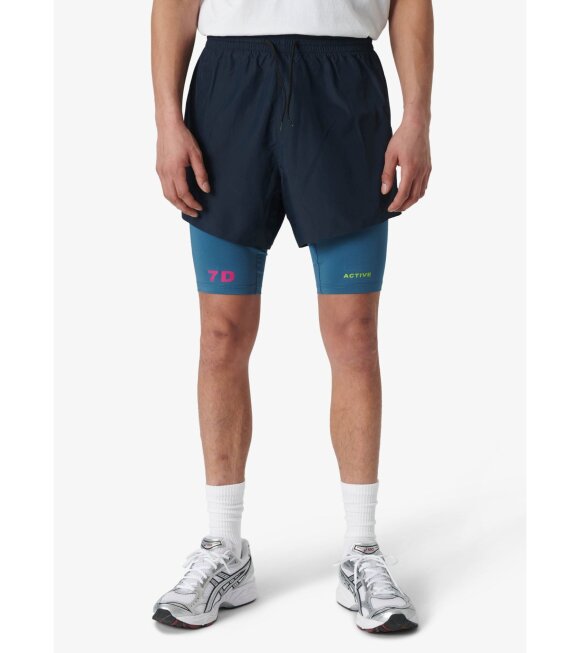 7 Days Active - Agassi 2in1 Shorts Blue