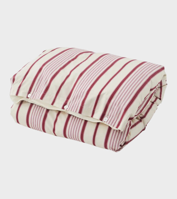 Tekla - Percale Duvet 140x200 Pink Mattress Stripes