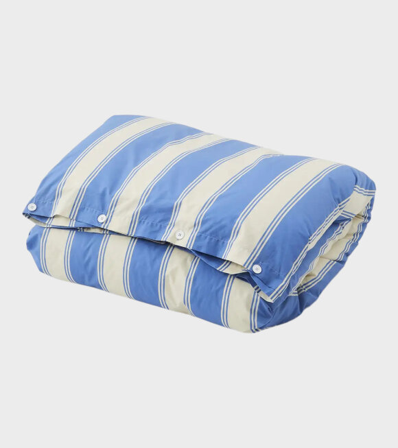 Tekla - Percale Duvet 140x200 Blue Mattress Stripes