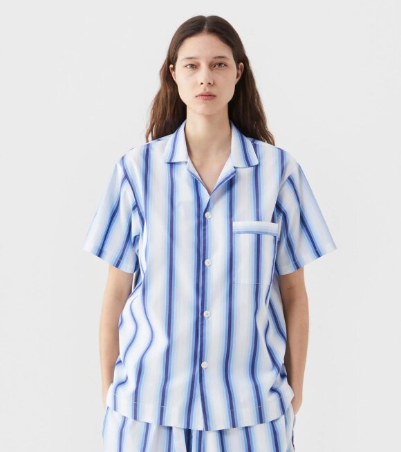 Tekla - Pyjamas S/S Shirt Blue Marquee
