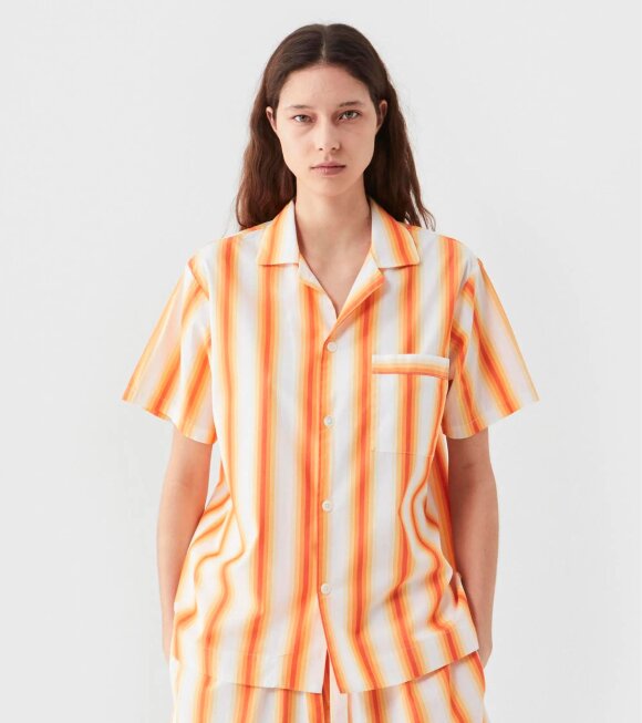 Tekla - Pyjamas S/S Shirt Orange Marquee