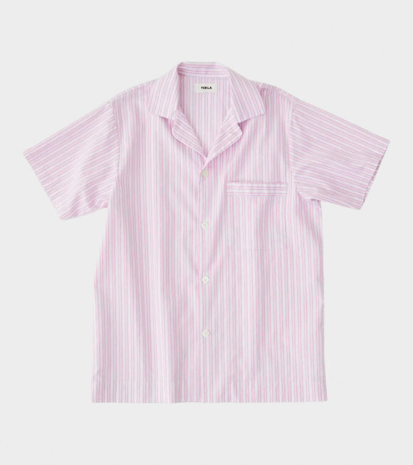 Tekla - Pyjamas S/S Shirt Capri Stripes