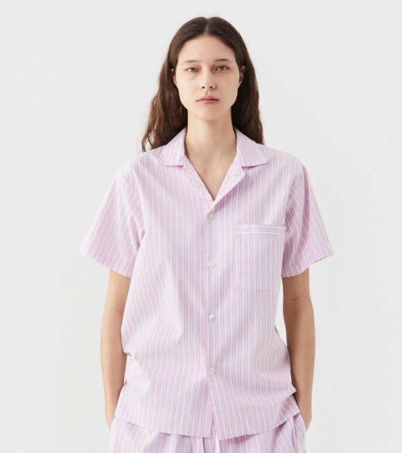 Tekla - Pyjamas S/S Shirt Capri Stripes