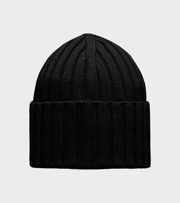 Moncler - Berretto Tricot Wool Beanie Black