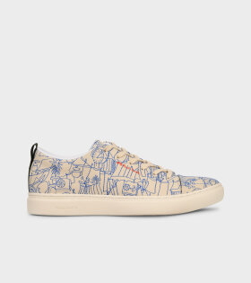 Lee Embroidered Sneakers Light Beige/Blue