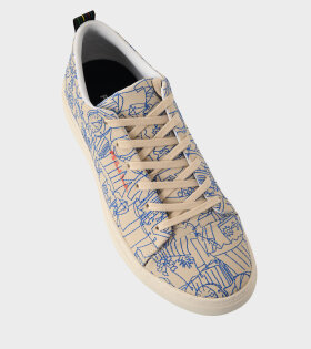 Lee Embroidered Sneakers Light Beige/Blue