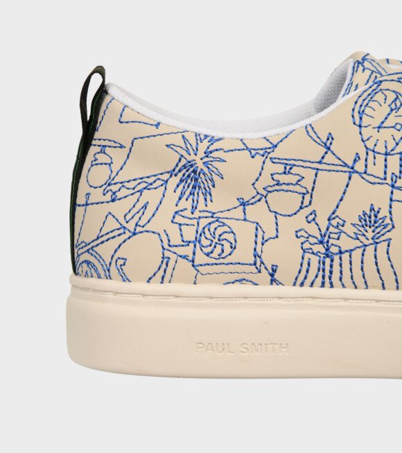 Paul Smith - Lee Embroidered Sneakers Light Beige/Blue