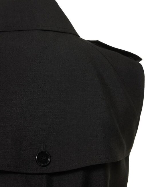 Burberry - Maryse Tailored Wool Blend Jumpsuit Black