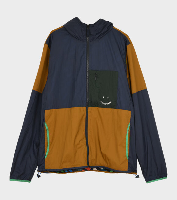 Paul Smith - Hooded Packaway Jacket Navy/Camel/Forest Green