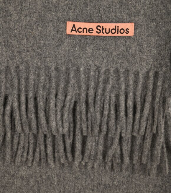 Acne Studios - Skinny Fringed Scarf Grey Melange