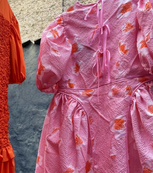 Cecilie Bahnsen - Fonda Dress Sorbet Pink/Vibrant Orange