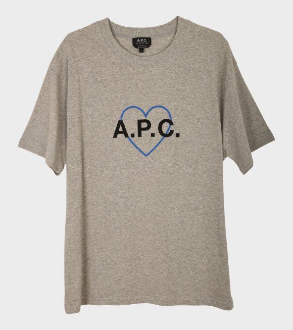 A.P.C - Amore Heart T-shirt Grey