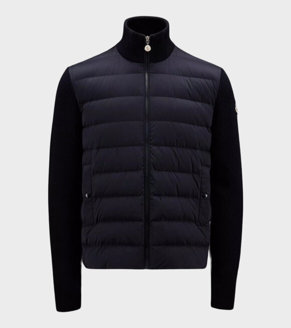 Moncler - Padded Wool Cardigan Tricot Navy/Red