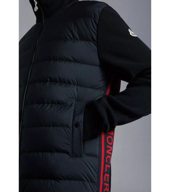 Moncler - Padded Wool Cardigan Tricot Navy/Red