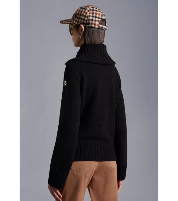 Moncler - Padded Wool Cardigan Tricot Black