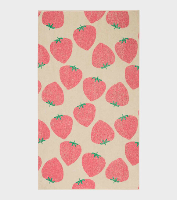 Helmstedt - Strawberry Beach Towel Off-White/Red