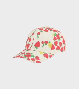 Strawberry Baseball Cap Off-White/Red
