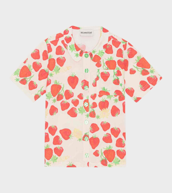Helmstedt - Strawberry Terry Shirt Off-White/Red