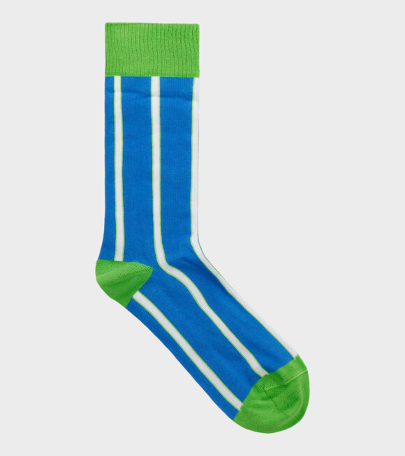 Stine Goya - Lelu Socks Stripes Blue/Green