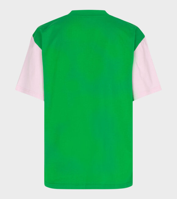 Stine Goya - Margila T-shirt Colour Block Green/Pink