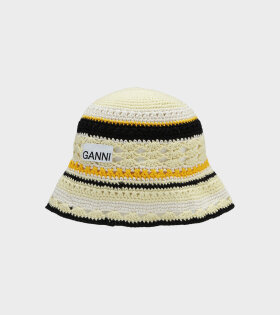Crochet Bucket Hat Flan Yellow/Black