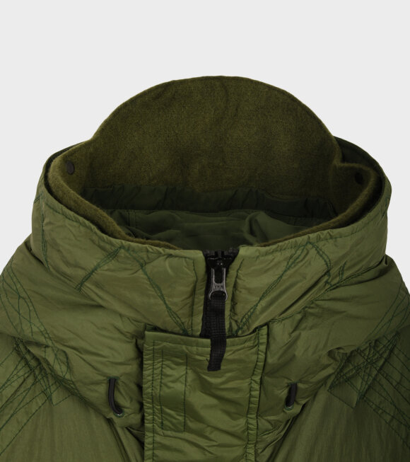 Stone Island - Midi Garment Dyed Crinkle Reps R-NY Down Jacket Green
