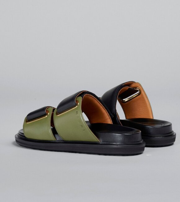 Marni - Velcro Sandal Black/Dark Olive