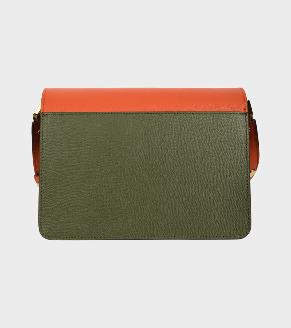 Marni - Medium Trunk Saffiano Bag Beige/Orange/Green