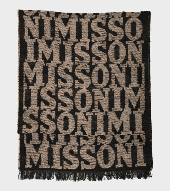 Missoni - Logo Wool Scarf Black/Beige