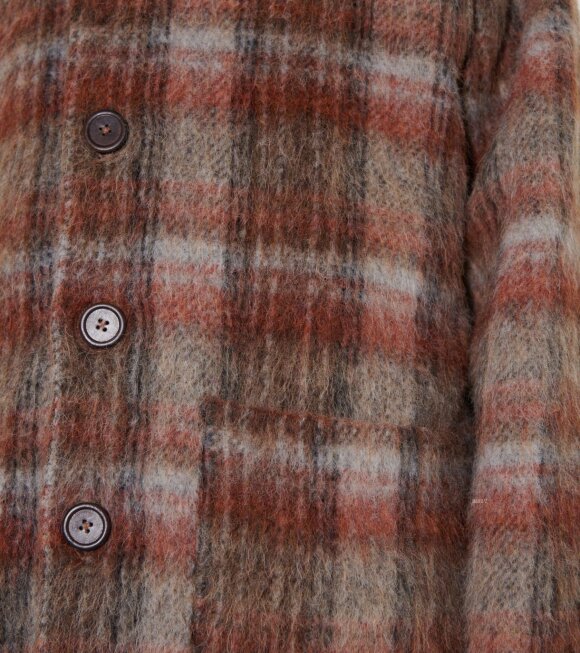 Our Legacy - Cardigan Ament Check Mohair Brown