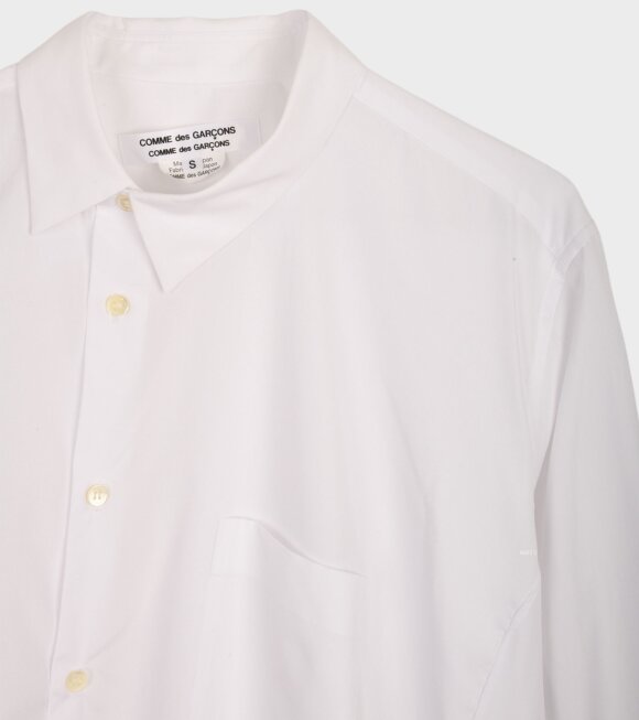 Comme des Garcons - Crooked Shirt Dress White