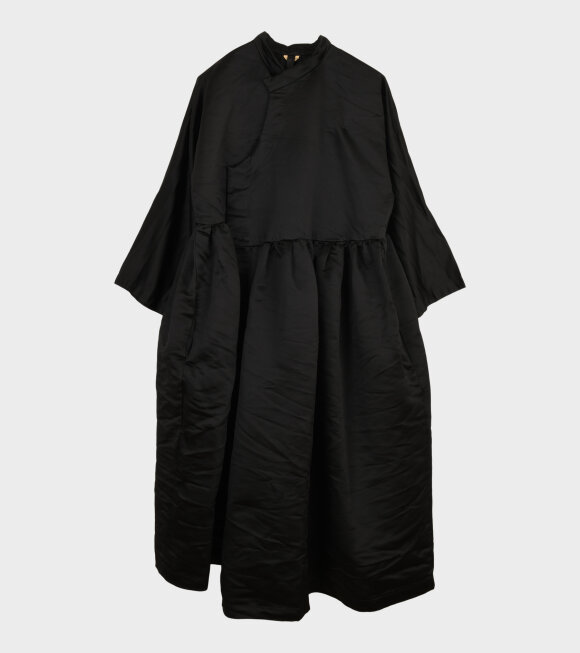 Comme des Garcons - Shiny Midi Wrap Dress Black
