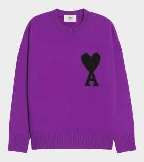 Ami De Coeur Crewneck Sweater Purple/Black