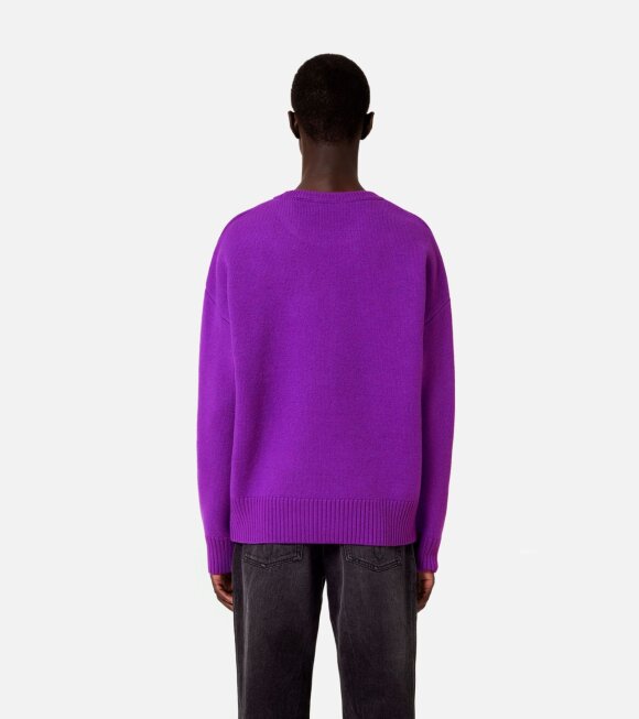 AMI - Ami De Coeur Crewneck Sweater Purple/Black