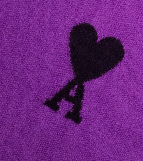 AMI - Ami De Coeur Crewneck Sweater Purple/Black